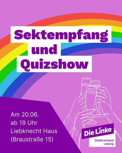 Sektempfang und Quizshow