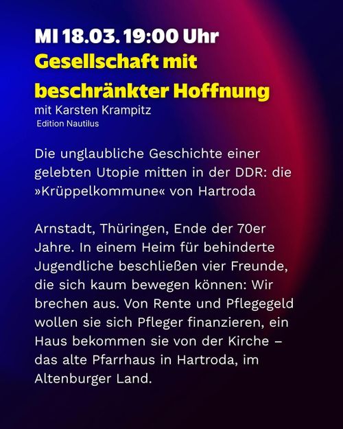 Gesellschaft mit beschränkter Hoffnung – Karsten Krampitz (Edition Nautilus)