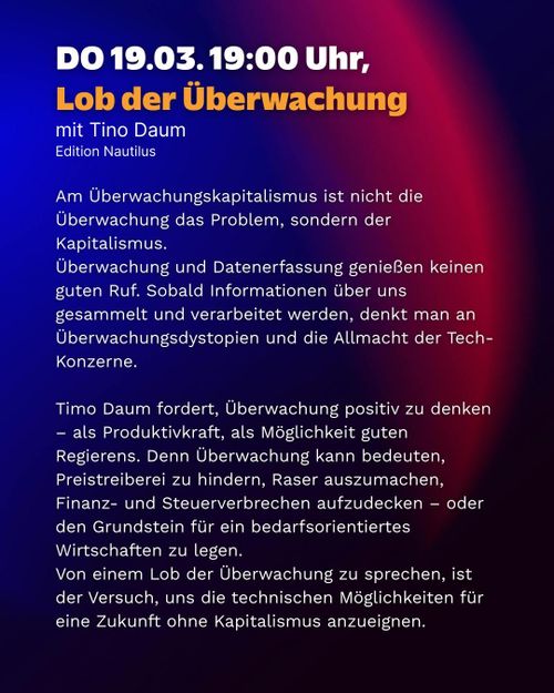 Lob der Überwachung - Timo Daum (Edition Nautilus)