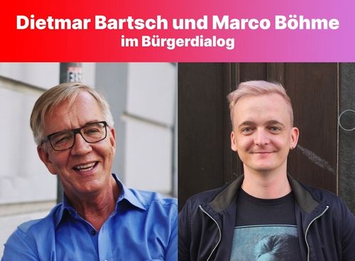 Dietmar Bartsch und Marco Böhme im Bürgerdialog