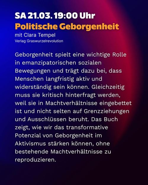 Politische Geborgenheit - Clara Tempel (Verlag Graswurzelrevolution)