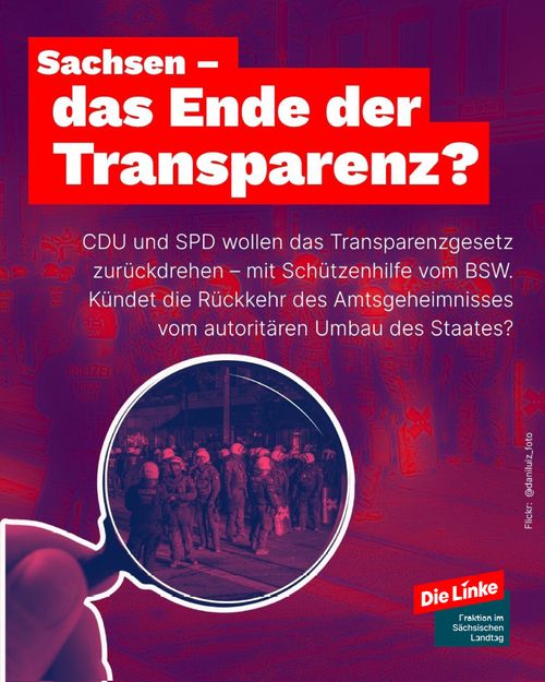 Sachsen – das Ende der Transparenz?