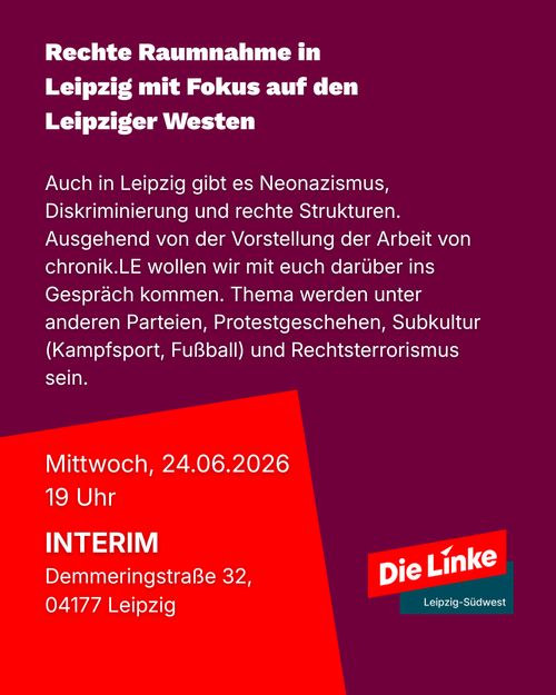 Rechte Raumnahme in Leipzig mit Focus auf den Leipziger Westen