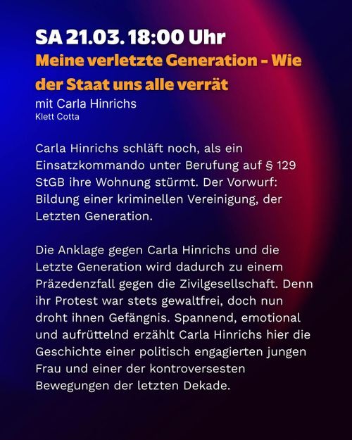 Meine verletzte Generation - Wie der Staat uns alle verrät - Carla Hinrichs (Klett Cotta)